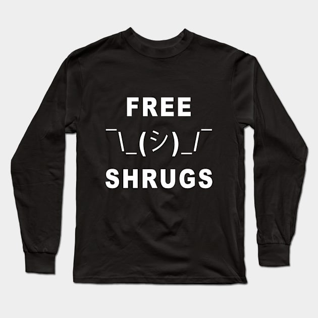 Free Shrugs Long Sleeve T-Shirt by RockettGraph1cs